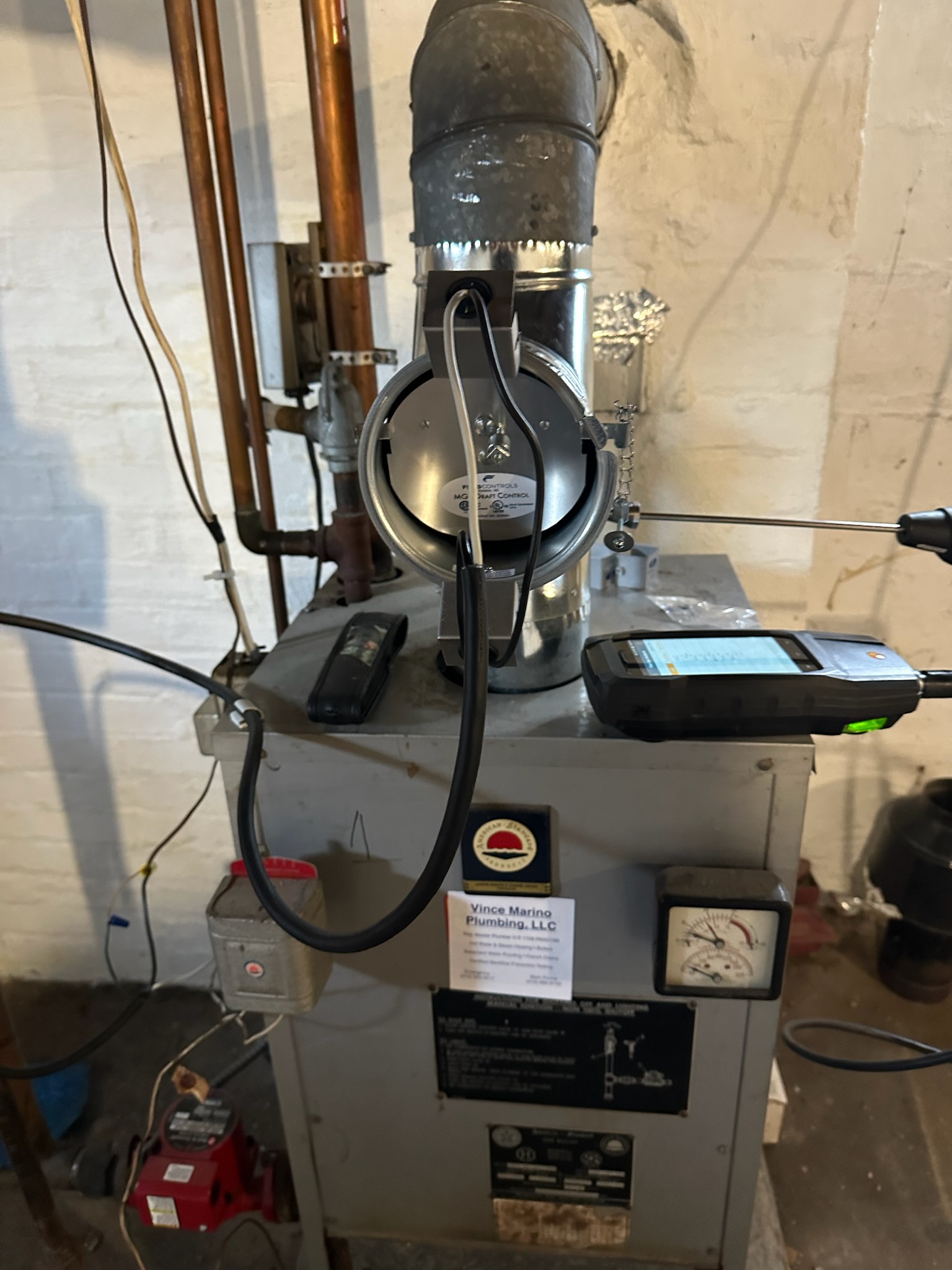 combustion analysis calibrating barometric damper after installation